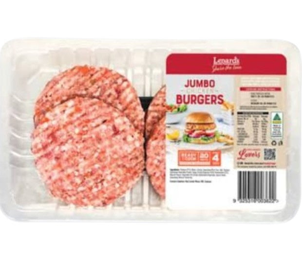 Lenard's Jumbo  Chicken Burgers