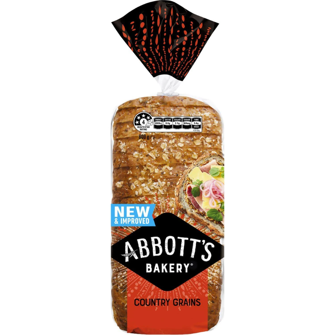 Abbotts Bakery Bread Country Grains 800g
