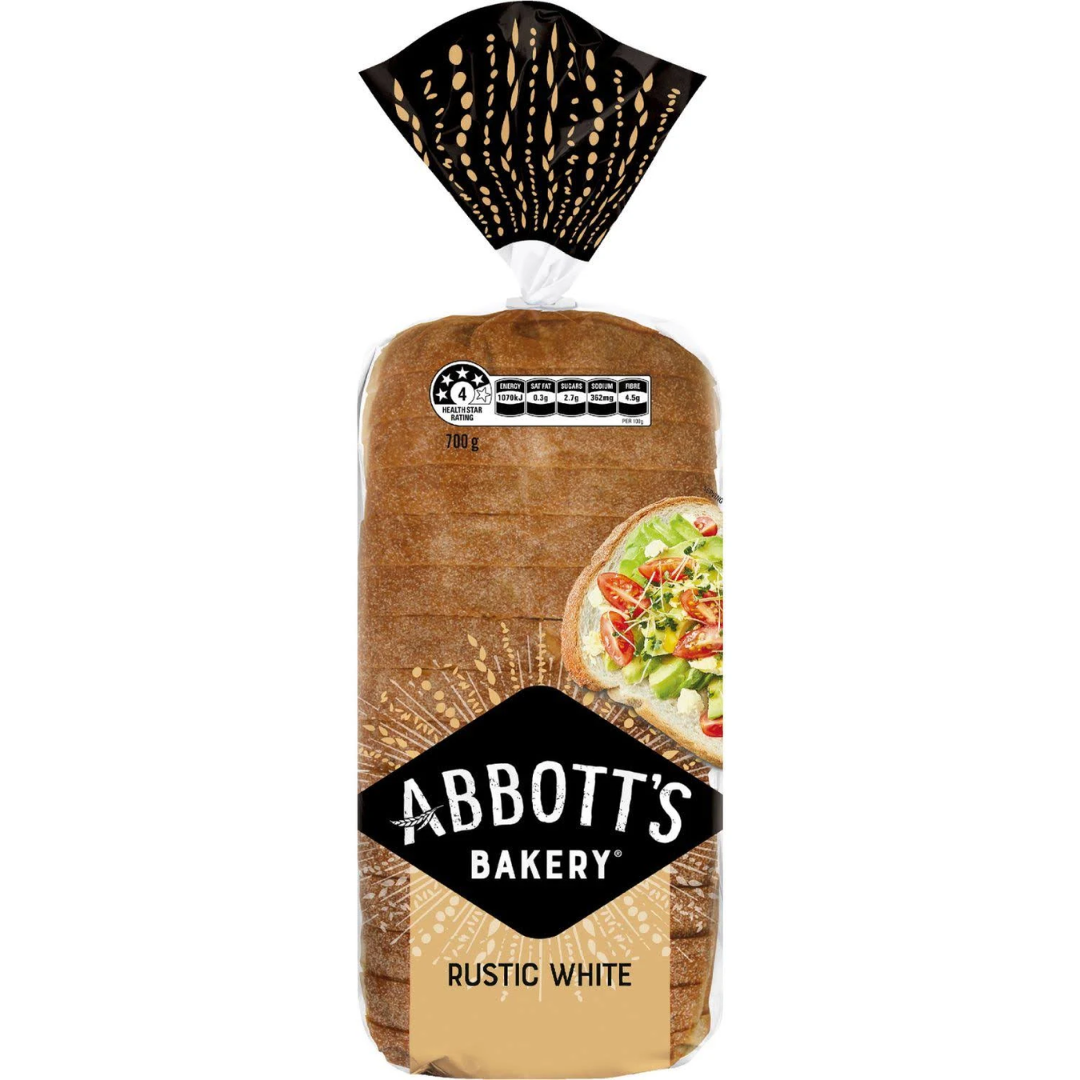 Abbotts Bakery Bread Rustic White 700g