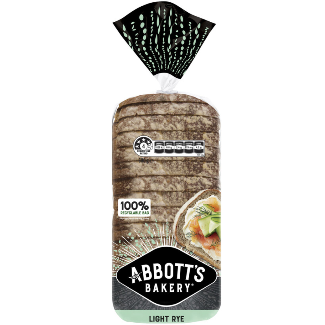 Abbotts Bakery Bread Light Rye 680g