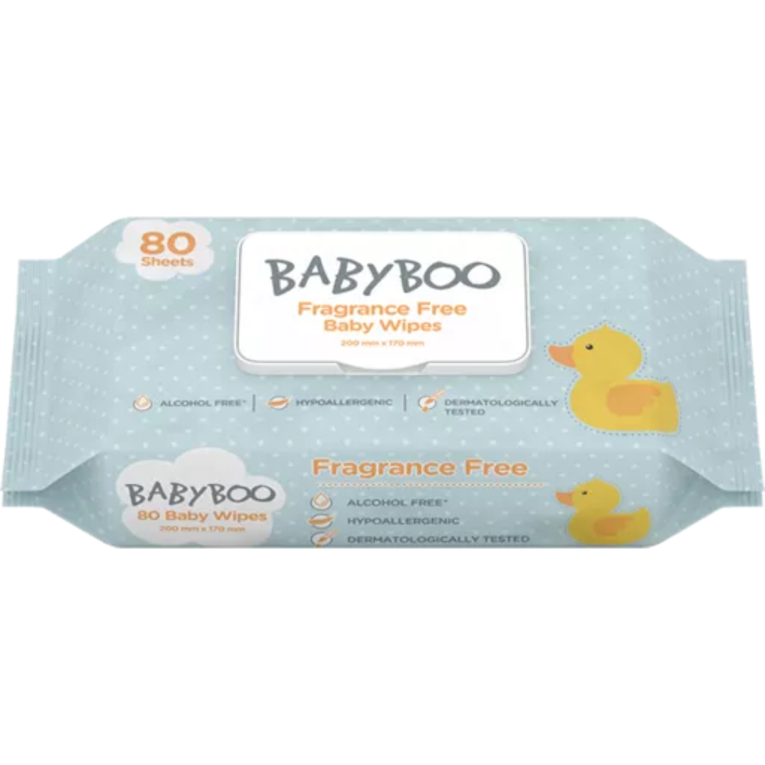 Baby Boo Fragrance Free Baby Wipes 80pk