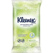 Kleenex Facial Tissue Wet Wipe Antibacterial 40pk