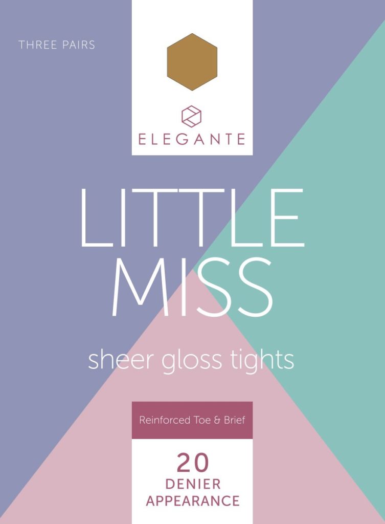 Elegante Little Miss Sheer Gloss Tights 3 pack