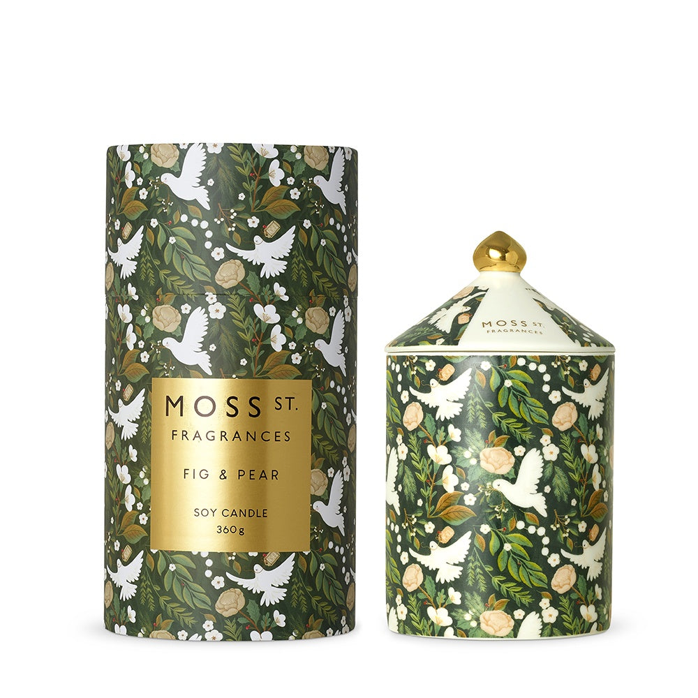 MOSS ST. Ceramic Candle 360g - Fig and Pear (Ltd Ed)