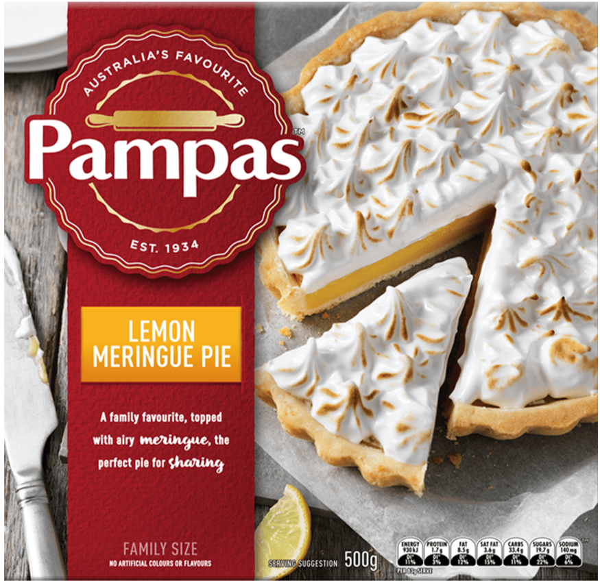Pampas Lemon Meringue  Family Pie 500g