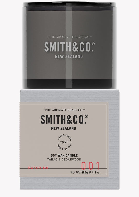 Smith and Co Candle 250g Tabac and Cedarwood