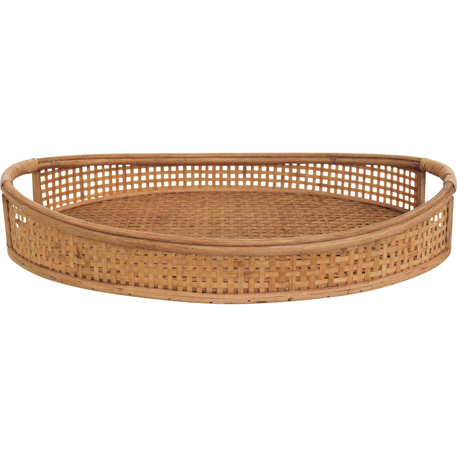 Oval Rattan Tray - Natural