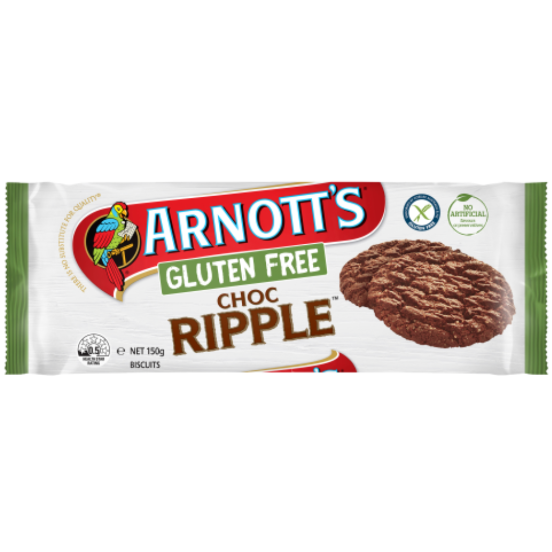 Arnotts Choc Ripple Biscuits Gluten Free 150g