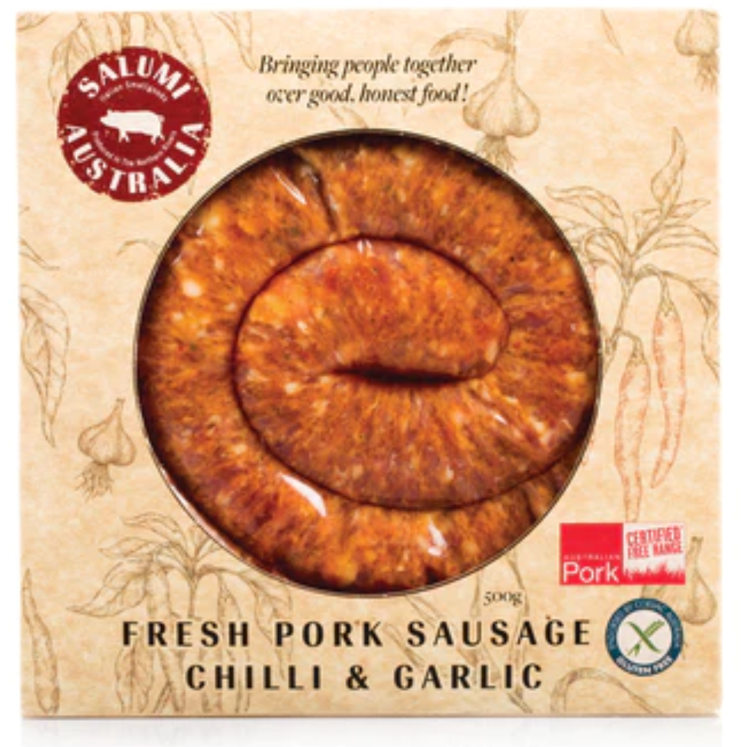 Salumi Pork Garlic & Chilli Sausage Coil 500g