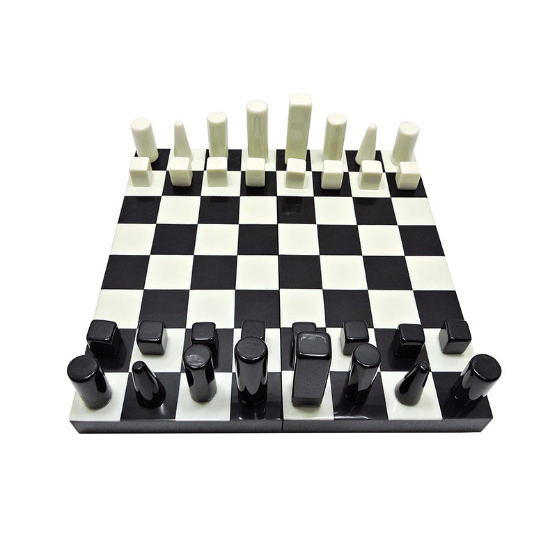 Resin Chess Board 30cm Black & White