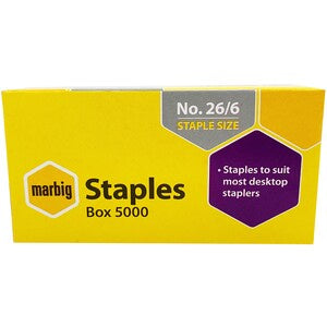 Marbig Staples No. 26/6 Box 5000