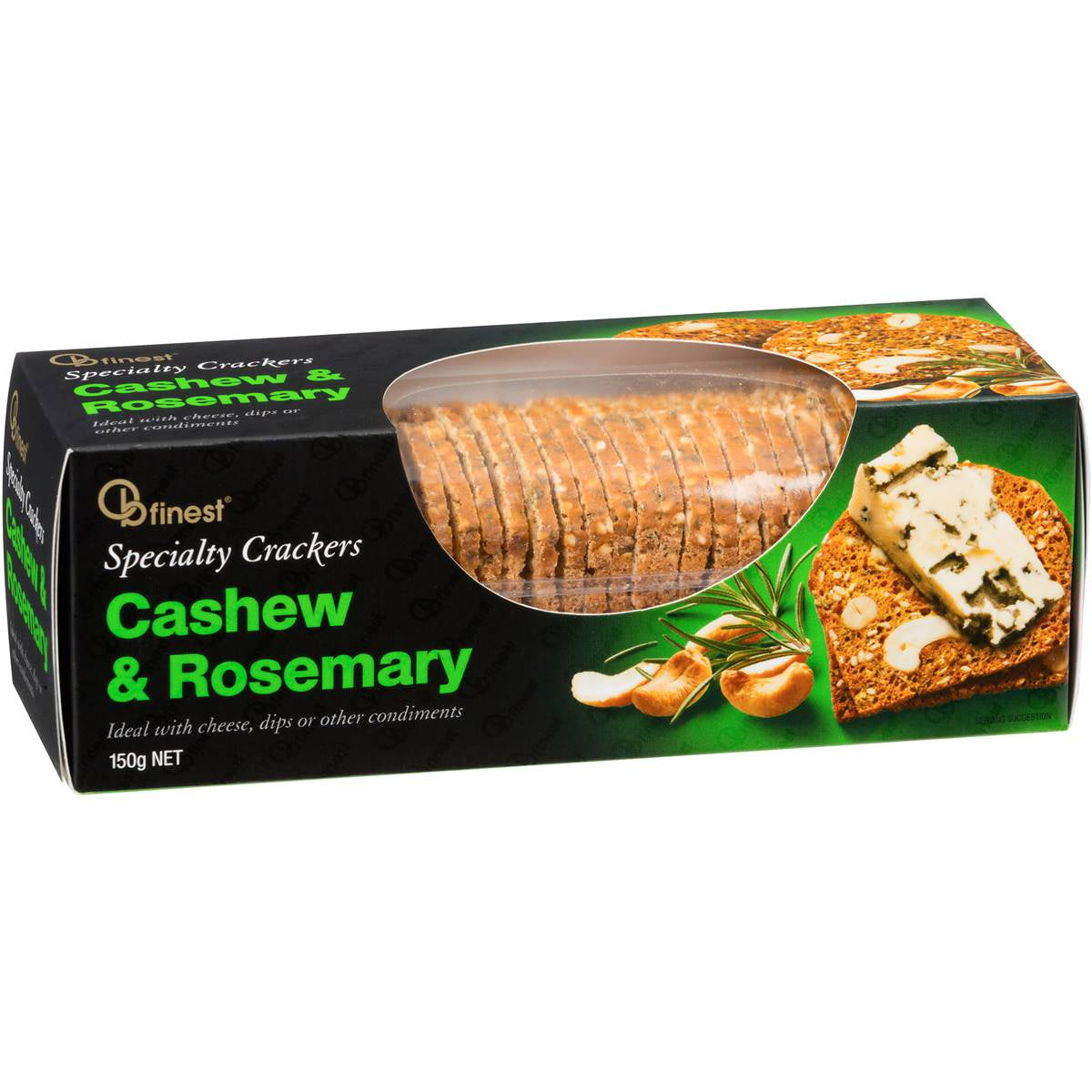 OB Finest Crackers Cashew and Rosemary 150g