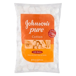 Johnsons Pure Cotton Balls White 120pk