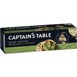 Captains Table Water Crackers Rosemary & Thyme 125g