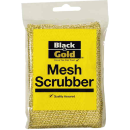 Black & Gold Mesh Scrubbers 3pk
