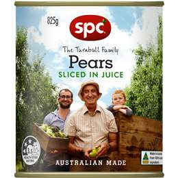 SPC Pears Sliced In Juice 825g