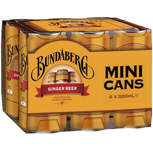 Bundaberg Ginger Beer 6 x 200mL