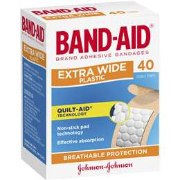 Band-aid Extra Wide Plastic strips 40pk