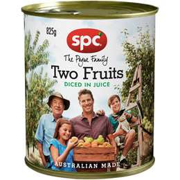SPC Two Fruits Diced In Juice 825g