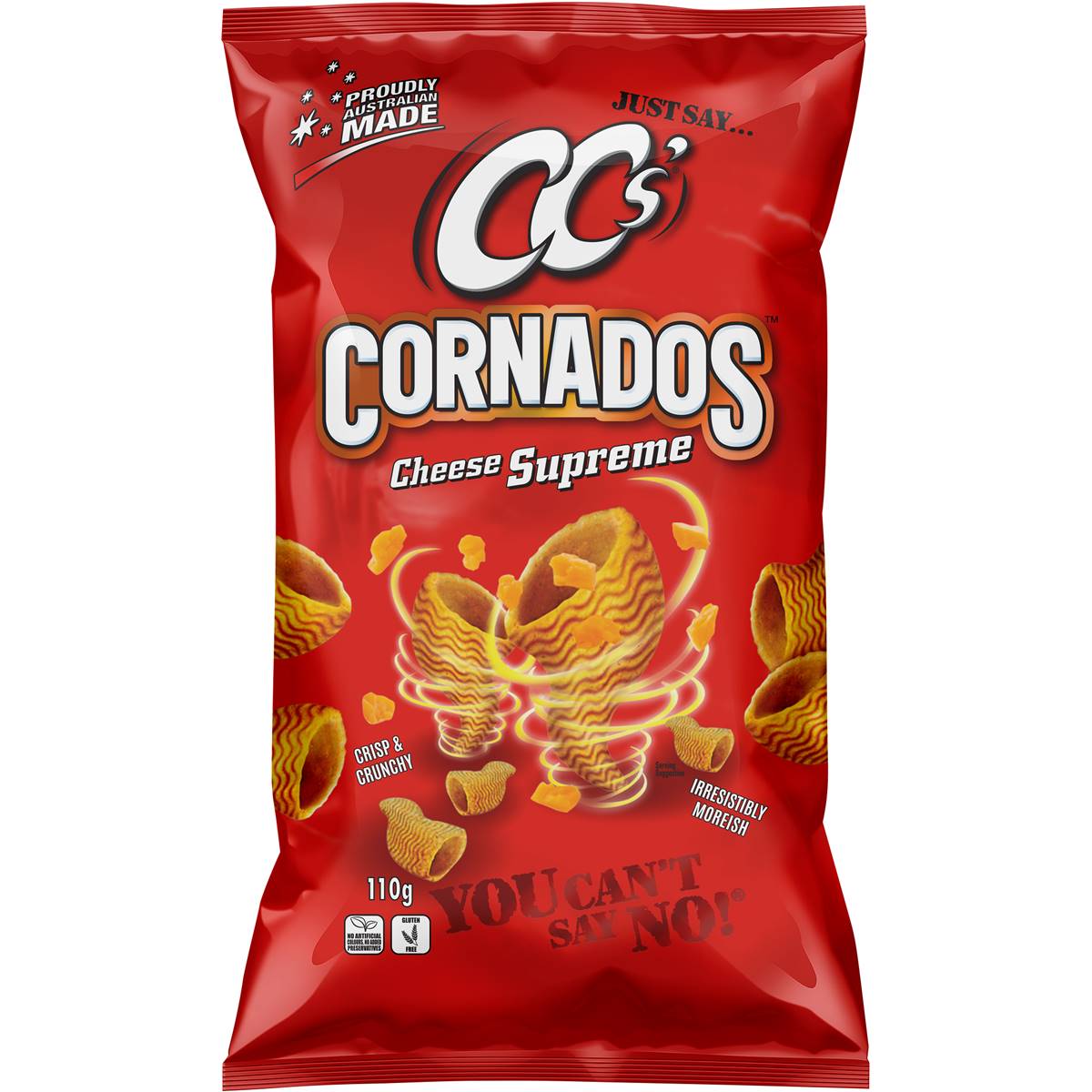 CC's Cornados Corn Chips Cheese Supreme 110g