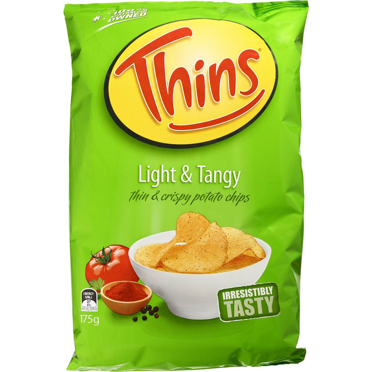 Thins  Chips Light and Tangy 175g
