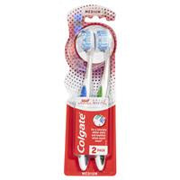 Colgate 360 Advanced Optic White Toothbrush Medium 2pk