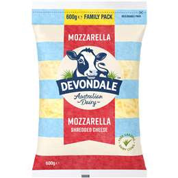 Devondale Mozzarella Shredded Cheese 600g