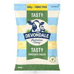Devondale Tasty Shredded Cheese 600g