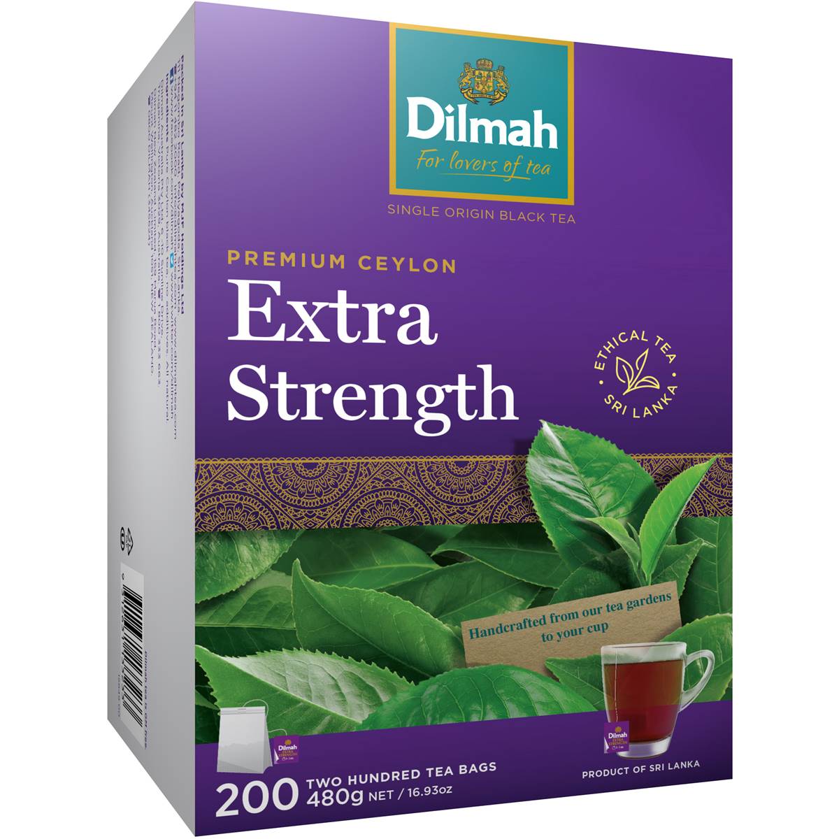 Dilmah  Premium Ceylon Extra Strength  Tea Bags 200Pk