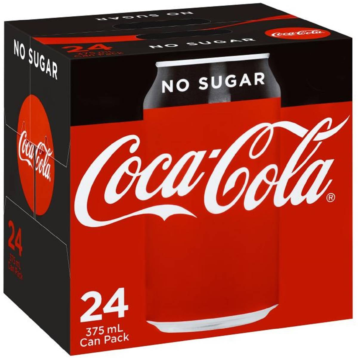 Coca Cola Cans  No Sugar 24Pk  375ml