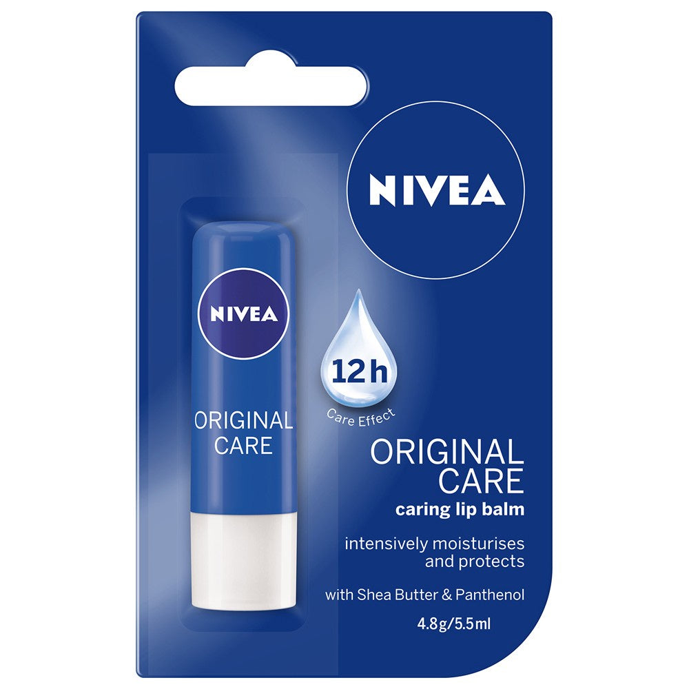 Nivea Original Care Moisturising Lip Balm + Shea Butter 4.8g