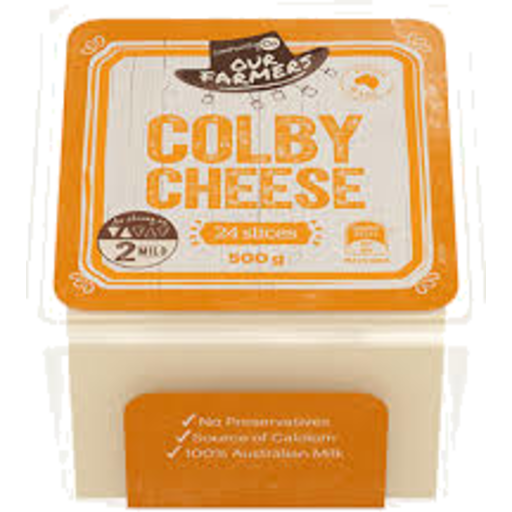 Community Co Colby Cheese Slices 24Pk 500g