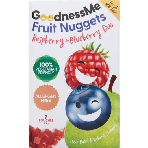 Goodnessme Really Fruity Nuggets Raspberry & Blueberry 120g