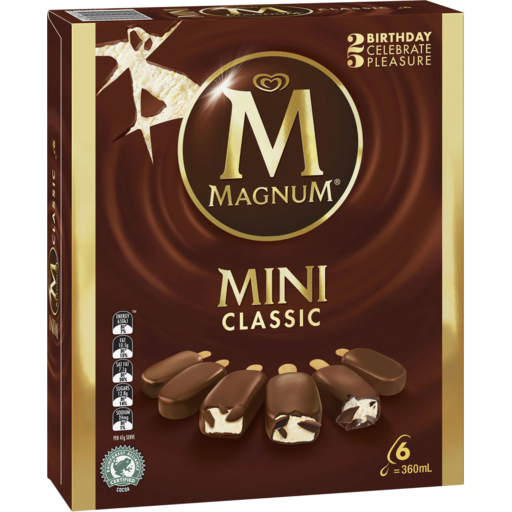 Magnum Mini Ice Cream Classic 6Pk