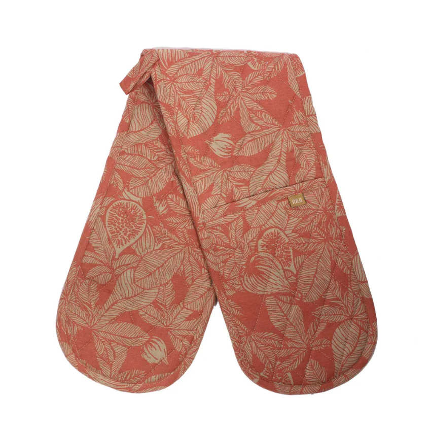 Fig Tree Double Oven Glove Rose Dawn