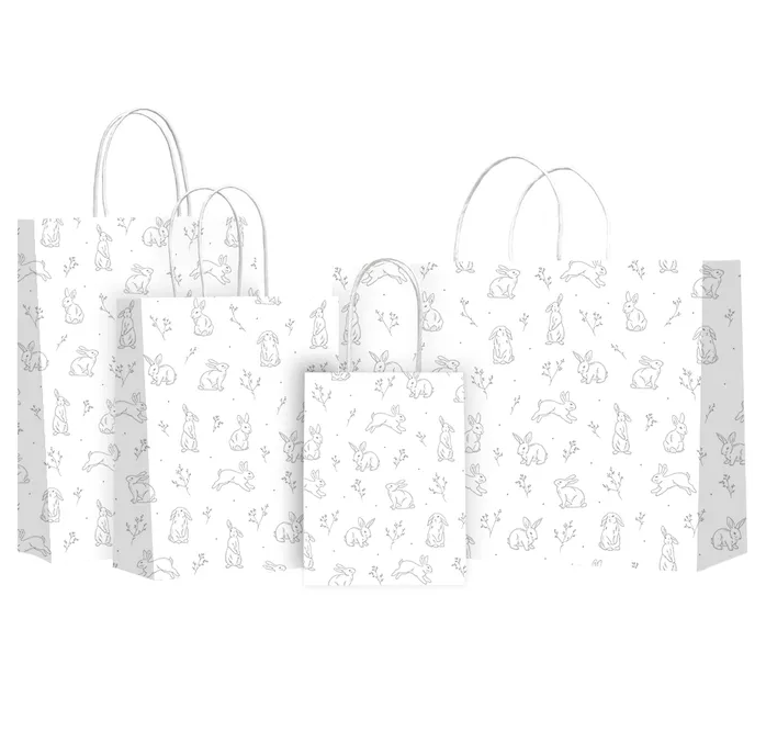 Gift Bag Cottontail Grey 210X270X110