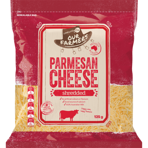 Community Co Shredded Parmesan 125g