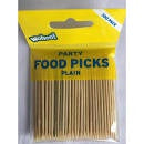 Party Food Tooth Picks Plain 100pk