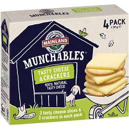 Mainland Munchables Tasty Cheese & Crackers 4 x 30g Packs