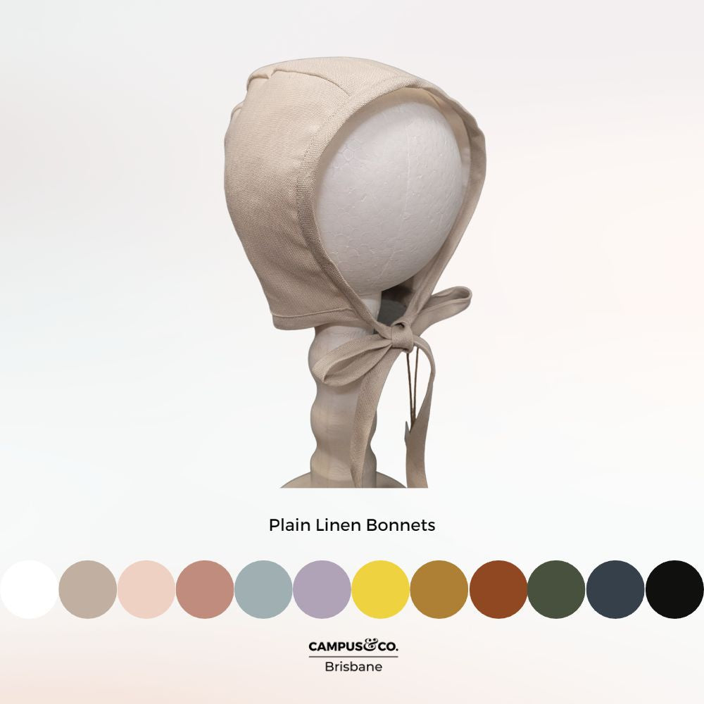 Plain Linen Bonnet