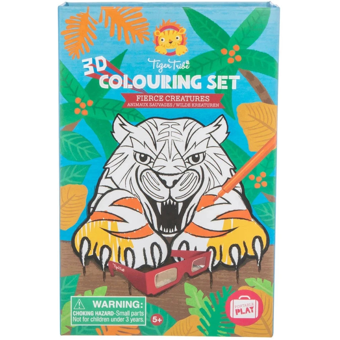 Tiger Tribe 3D Colouring Set - Fierce Creatures