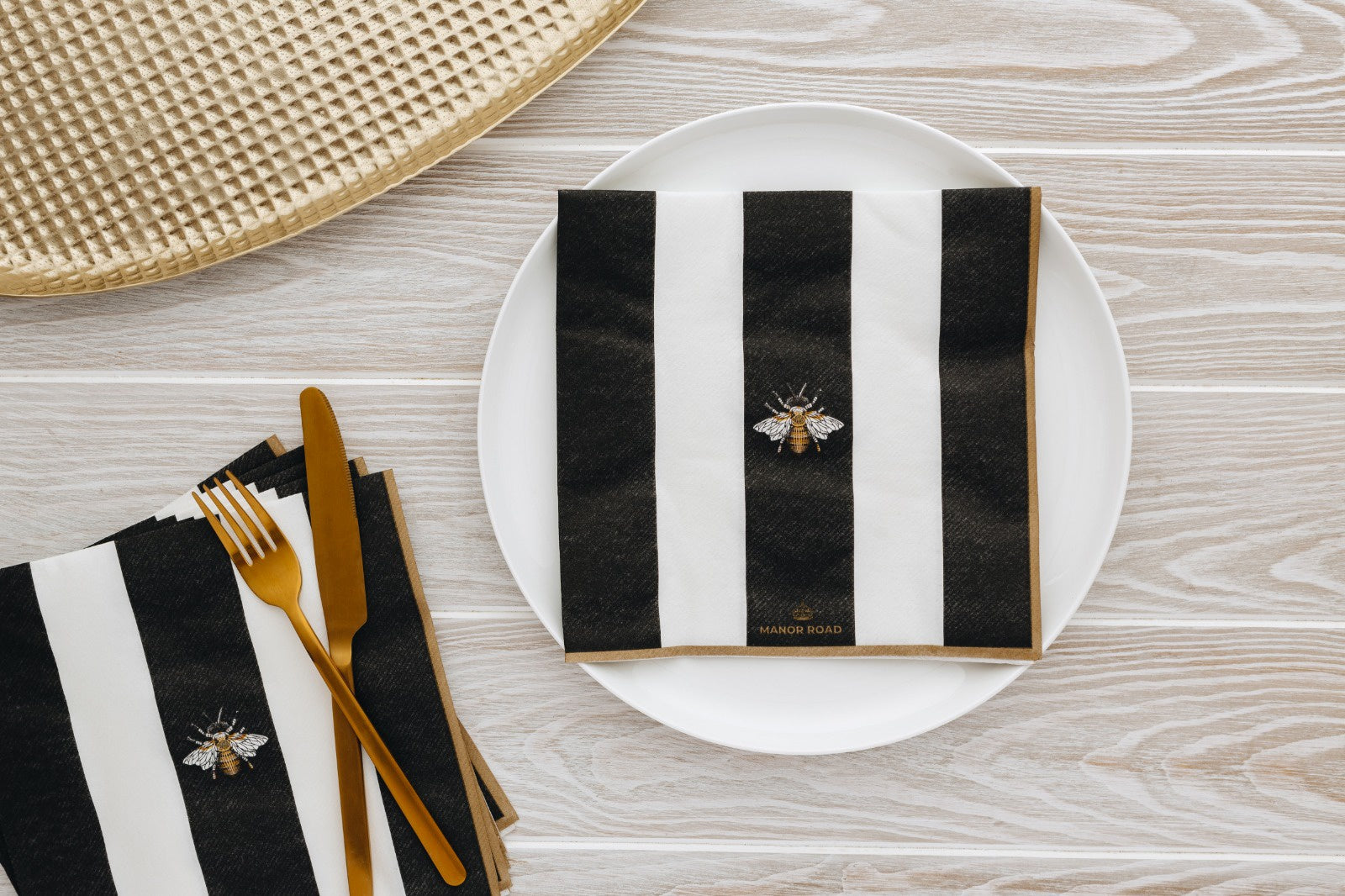 Manor Road Dinner Napkins The Striped Bee 20pk