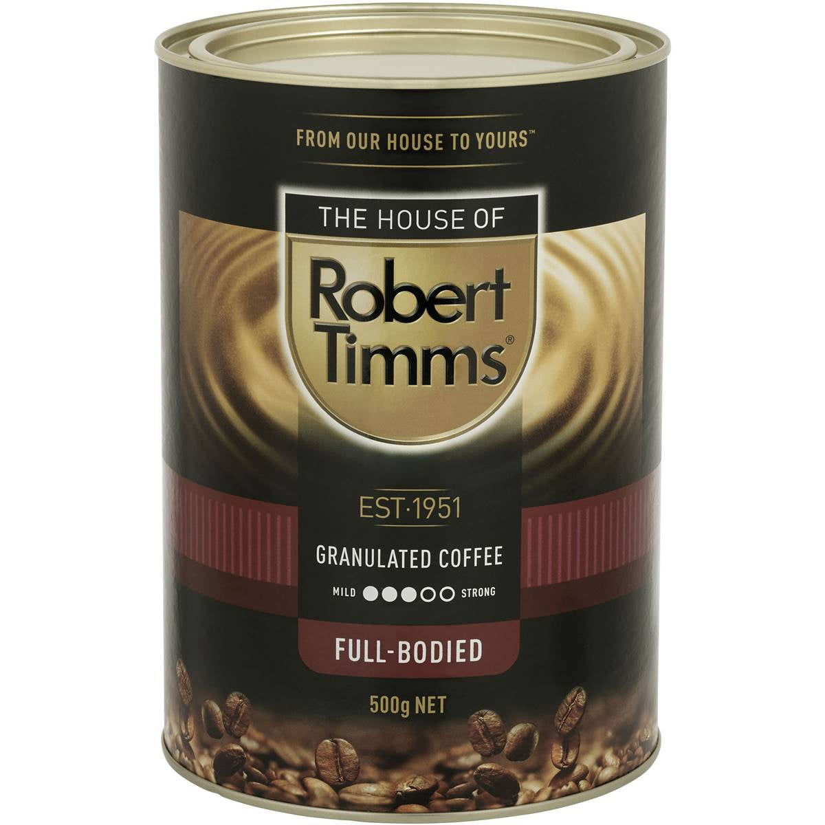 Robert Timms Instant Coffee Premium Full-bodied Tin 500g