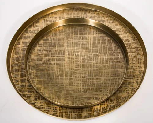 Tray Etched Brass - Lge