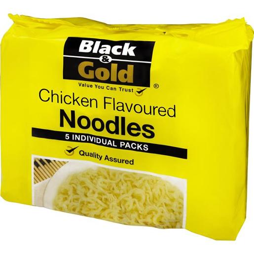 Black & Gold Noodles Chicken Flavour  5Pk