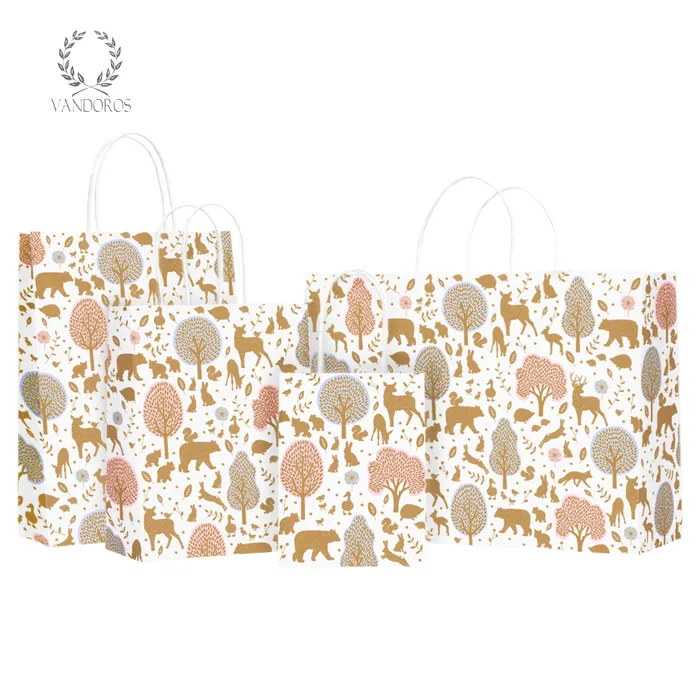 Gift Bag Willow Blue Pink Gold 160x200x80